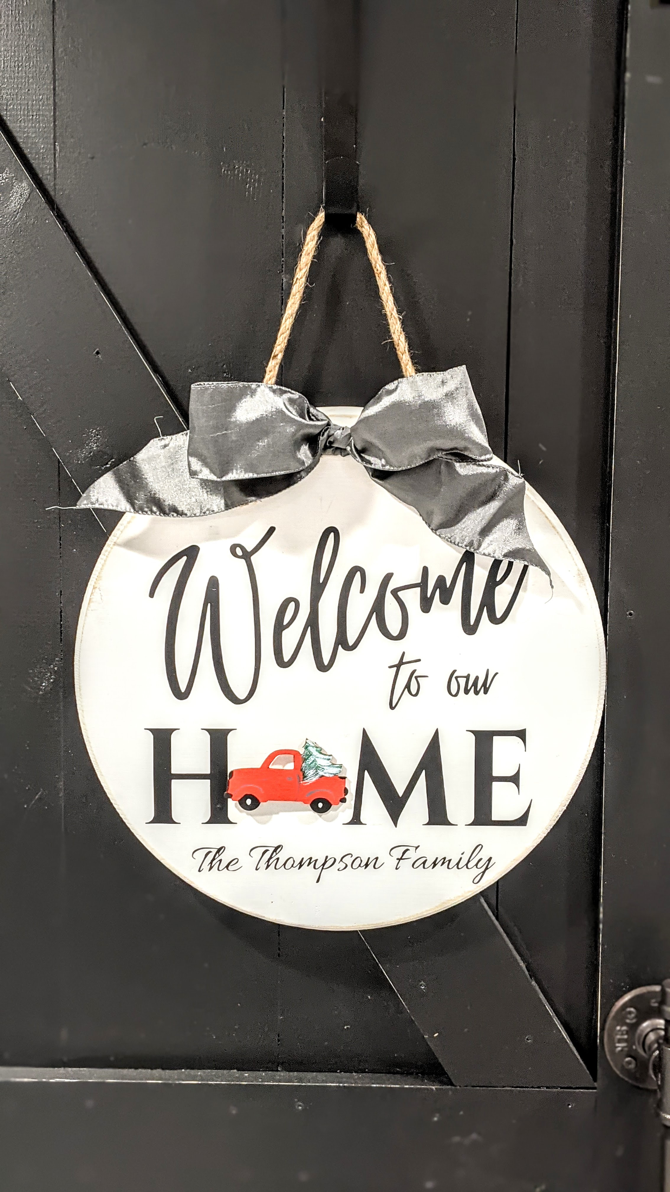 Door Sign Door Sign with Magnetic Bows Welcome to our Home Interchangeable Bows